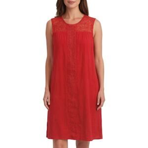 Sharagano Red Lace Embroidered Sleeveless Dress – Women’s Size Large